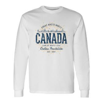 Canada Retro Styleintage Canada Langarmshirts - Geschenkecke