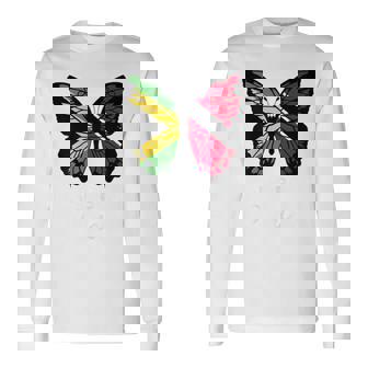 Caribbean Princess Jamaica And Trinidad Half Trini Jamaican Long Sleeve T-Shirt - Thegiftio UK