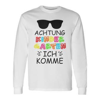 Children's Attention Kindergarten Ich Komme 1St Tag Kita Langarmshirts - Geschenkecke