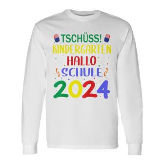 Children's First Day At School Tschüss Kindergarten Hello School 2024 Langarmshirts - Seseable