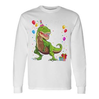 Children's Geburtstags 4 Jahre Junge Dinosaurier Dino Ich Bin 4 Langarmshirts - Geschenkecke