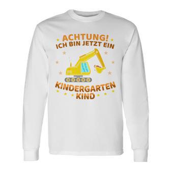 Children's Ich Bin Jetzt Ein Kindergartenkind Excavator Kindergarten Start Langarmshirts - Geschenkecke