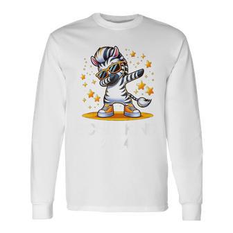 Children's School Child 2024 1St Class School Zebra Dabbing Langarmshirts - Geschenkecke