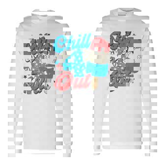 Chill The Fourth Out Popsicle 4Th Of July Boys Men Long Sleeve T-Shirt - Thegiftio UK