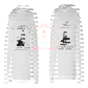 Make Christmas Great Again Trump 2024 Ugly Christmas Long Sleeve T-Shirt | Mazezy