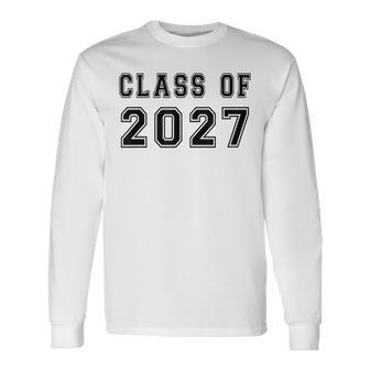 Class Of 2027 High School Graduation Date Graduate T Long Sleeve T-Shirt - Monsterry AU