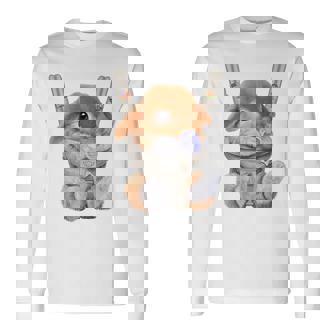 Coniglio Nano Marrone Con Ciuccio In Portantina Per Bebè Maglietta a maniche lunghe - Novitaregali