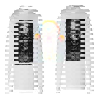 Creepy Clown Evil Scary Clown Insane Horror Halloween Long Sleeve T-Shirt - Monsterry