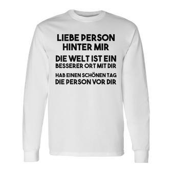 An Die Person Hinter Mir Liebe Person Hinter Mir Langarmshirts - Geschenkecke