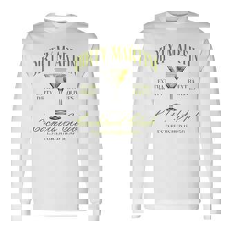 Dirtyy Bachelorette Martini Cocktail Club Martini Drinking Long Sleeve T-Shirt | Seseable UK