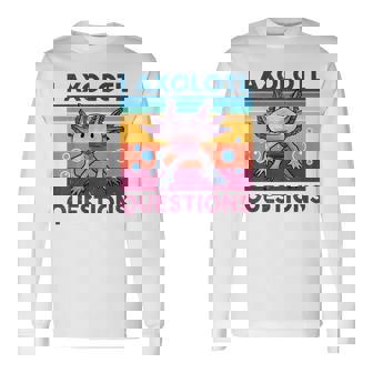 Divertida Pregunta Sobre Axolotl Retrointage Amantes De Axolotl Para Niños Camiseta de manga larga - Regaloses