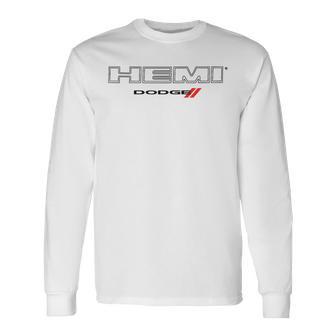 Dodge Hemi Dark Wordmark Logo Langarmshirts - Geschenkecke