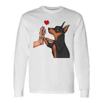 Dwarf Pinscher Liebe Miniature Pinscher Dog Holder Langarmshirts - Geschenkecke