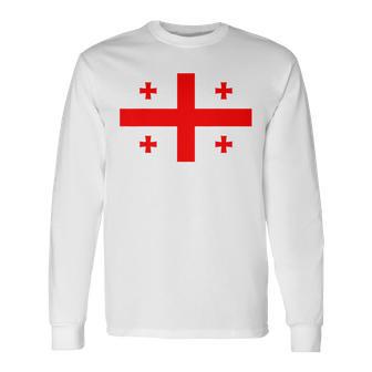 Flag Of Georgia Langarmshirts - Seseable