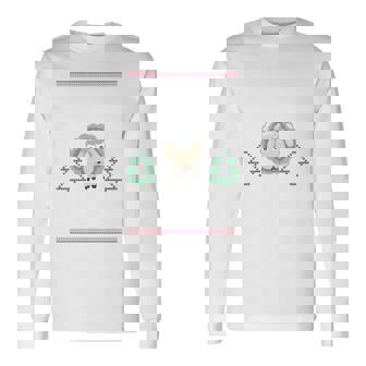 Fleece Navidad Sheep Ugly Christmas Sweater Long Sleeve T-Shirt | Mazezy