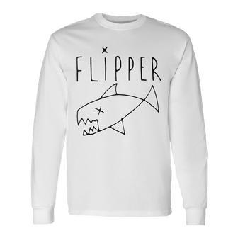 Flipper Punk Rock Grunge Fish Graphic Langarmshirts - Geschenkecke