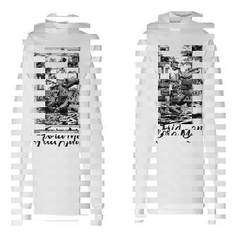Florida Man Riding Alligator Florida Vintage Souvenir Long Sleeve T-Shirt - Thegiftio