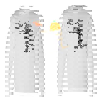 Football Skeleton Halloween Boys Football Halloween Long Sleeve T-Shirt - Thegiftio