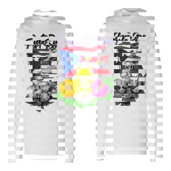 Boricua Coqui Frog Taino Puerto Rico Puerto Rican Flag Long Sleeve T-Shirt | Mazezy