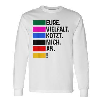 Eureielfalt Kotzt Mich An Blue Langarmshirts - Geschenkecke