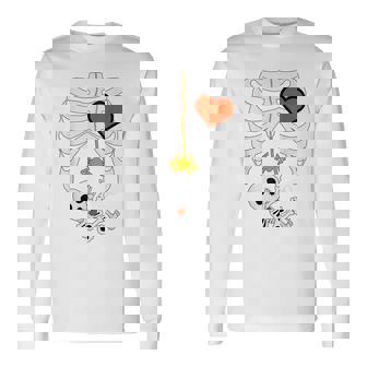 Halloween Pregnancy Xray Baby Announcement Costume Long Sleeve T-Shirt - Thegiftio UK