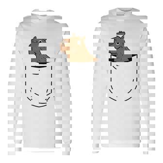 Pocket Capybara Capybara En Bolsillo Regalo Camiseta de manga larga - Regaloses