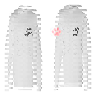 Xray Halloween Costume Rib Cage Skeleton Dog Cat Paw Long Sleeve T-Shirt - Monsterry