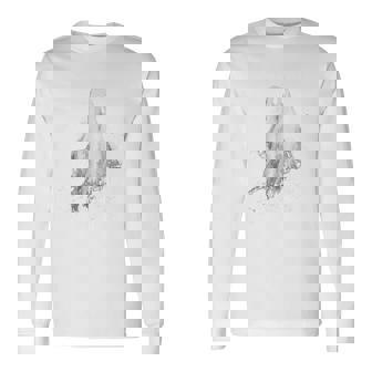 Ghost Horror Spooky Scary Halloween Goth Alt Ghoul Aesthetic Long Sleeve T-Shirt - Thegiftio