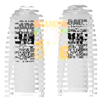 Grandpa Of The Birthday Wild One Safari Boy Family Matching Long Sleeve T-Shirt - Thegiftio