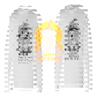 Great Pyrenees Halloween Dog Howl O Ween Pet Long Sleeve T-Shirt - Monsterry