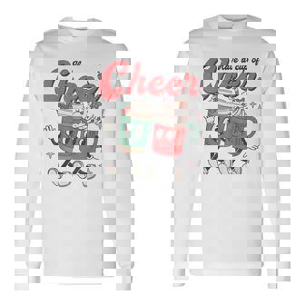 Groovy Have A Cup Of Cheer Hot Cocoa Christmas Long Sleeve T-Shirt - Monsterry
