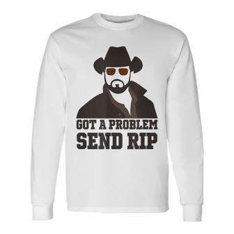 Habe Ein Problem Rip Senden Gray Langarmshirts - Geschenkecke