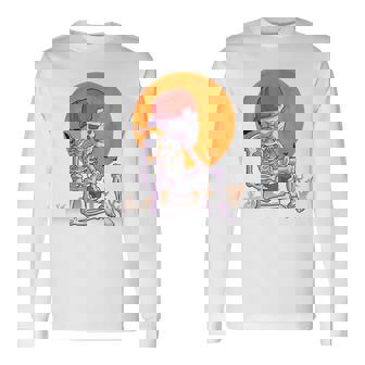 Halloween Boys Gamer Gaming Skeleton Boys Long Sleeve T-Shirt | Mazezy