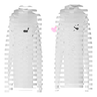 Halloween Pregnancy Twins Costumes Pregnant Skeleton Long Sleeve T-Shirt - Monsterry
