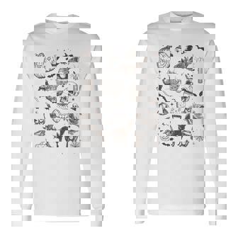 Halloween Vintage Aesthetic 90S Tattoo Cute Retro Graphic Long Sleeve T-Shirt | Seseable UK