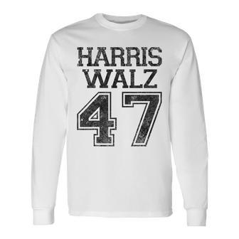 Harris Walz 2024 For President Kamala Harris Tim Waltz Gray Langarmshirts - Geschenkecke