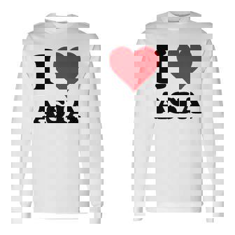 I Heart Asia First Name I Love Personalized Stuff Long Sleeve T-Shirt - Monsterry