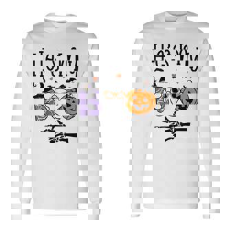 He's My Boo Cute Matching Halloween Pajama Couples Long Sleeve T-Shirt - Monsterry