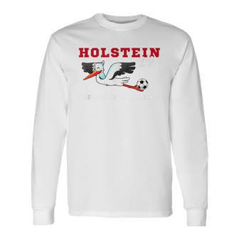 Holstein Stolle Football Kicken Fan Kiel Stadium Blue Blue Langarmshirts - Seseable