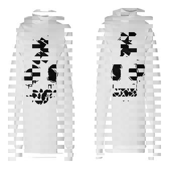 Horror Creepy Face Mouth Teeth Monster Party Tank Top Long Sleeve T-Shirt - Monsterry