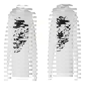 Horror Punk Zombie Mohawk Tank Top Long Sleeve T-Shirt - Monsterry