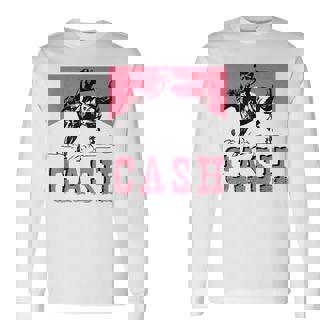 Howdy Cash Cowboy 90S Personalized Cash Country Outlaw Lover Long Sleeve T-Shirt - Monsterry