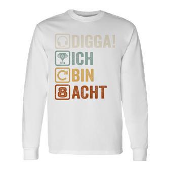 Ich Bin 8 Echt Jahre 8Th Birthday Boy Gamer Langarmshirts - Seseable