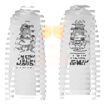 I'm Getting Meowied Kawaii Cat Bachelorette Party Bridesmaid Maglietta a maniche lunghe - Novitaregali