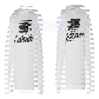 Indiana Flag Hoosier Indiana Flag State Pride Long Sleeve T-Shirt - Monsterry