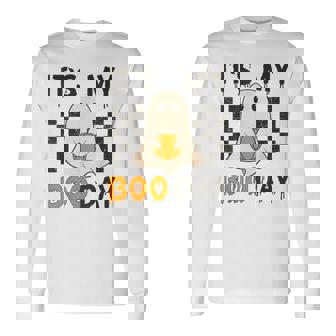 Its My Boo Day Cute Halloween Birthday Ghost Long Sleeve T-Shirt - Seseable