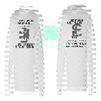 Keep Calm It's Fair Week H Four-Leaf Green Clover Event Long Sleeve T-Shirt - Monsterry