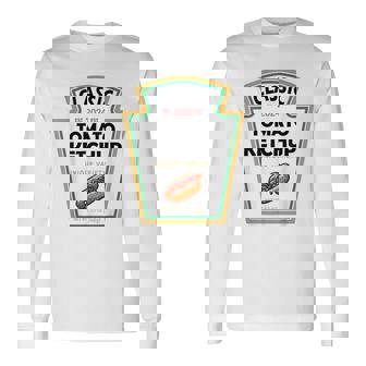 Ketchup Halloween 2024 Costume Matching Mustard Condiments Long Sleeve T-Shirt | Mazezy