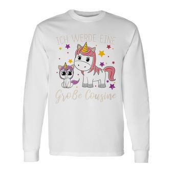 Kinder Ich Werde Große Cousin Unicorn Idea Cousin Langarmshirts - Geschenkecke