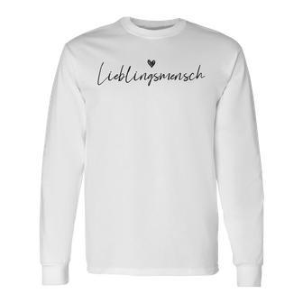 Lieblingsmensch Liebling Beziehungalentinstag Love Langarmshirts - Geschenkecke